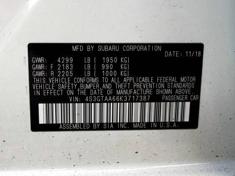 2019 Subaru Impreza 2.0i