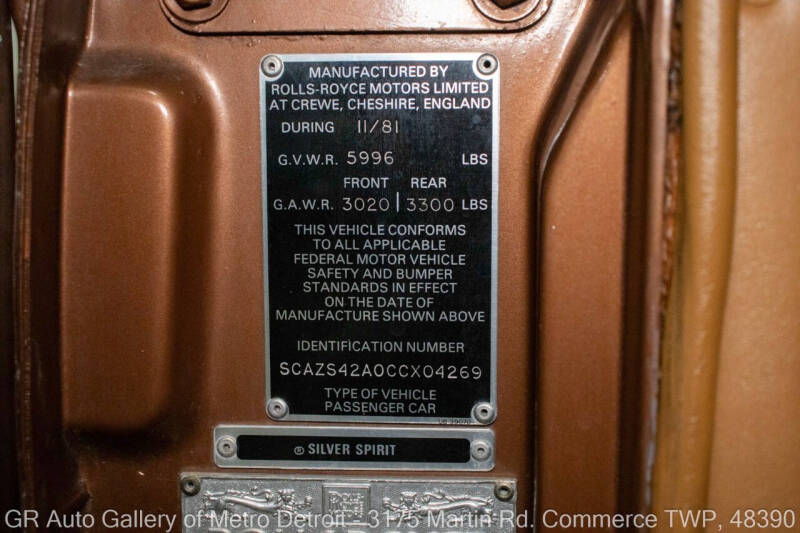 1982 Rolls-Royce Silver Spirit