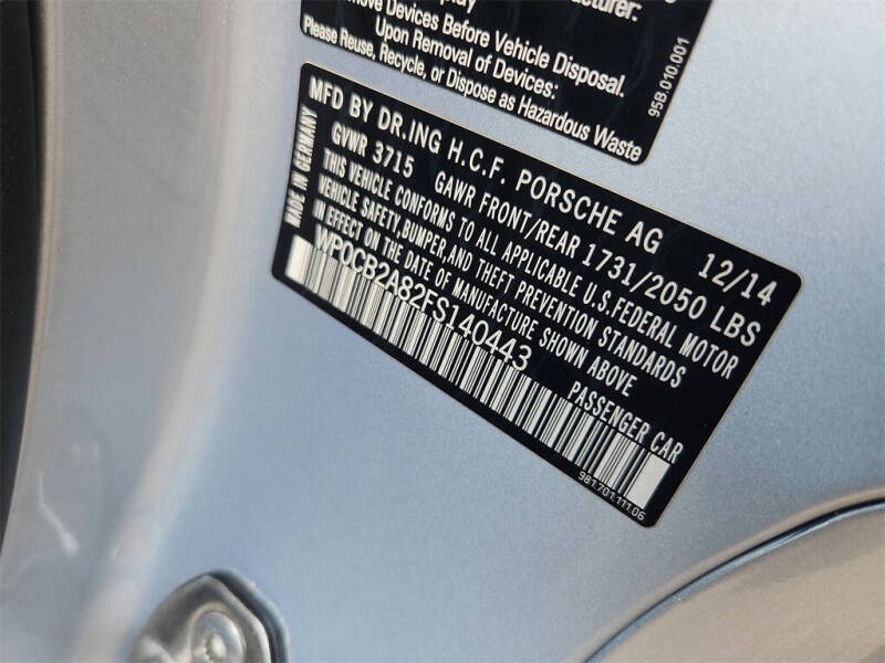 2015 Porsche Boxster GTS