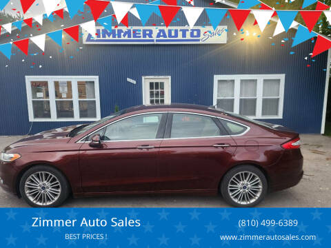 2015 Ford Fusion for sale at Zimmer Auto Sales in Lexington MI