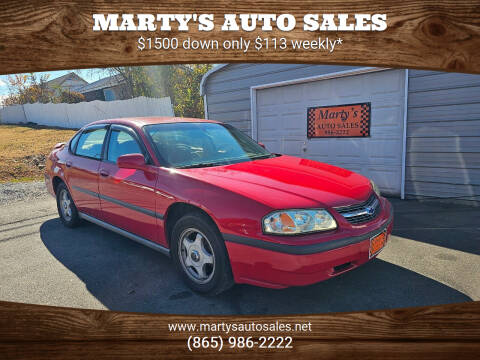 2004 Chevrolet Impala for sale at Marty's Auto Sales in Lenoir City TN