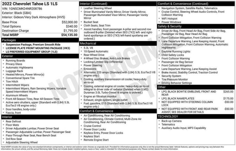2022 Chevrolet Tahoe 2WD LS's photo