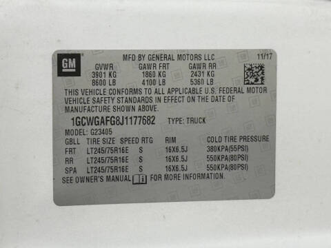 2018 Chevrolet Express 2500