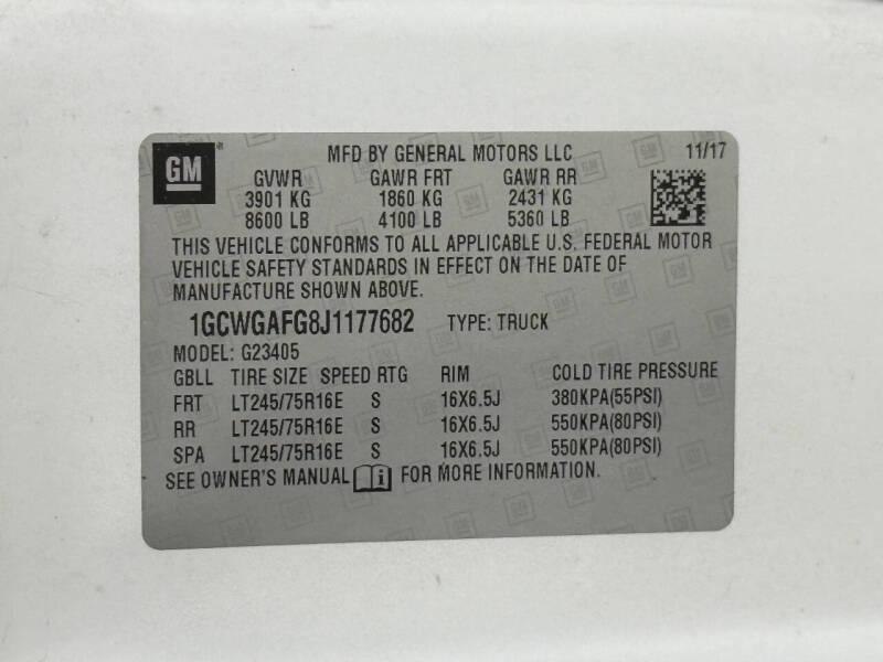 2018 Chevrolet Express 2500