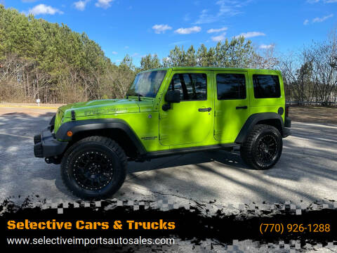 2013 Jeep Wrangler Unlimited for sale at Selective Cars & Trucks in Woodstock GA