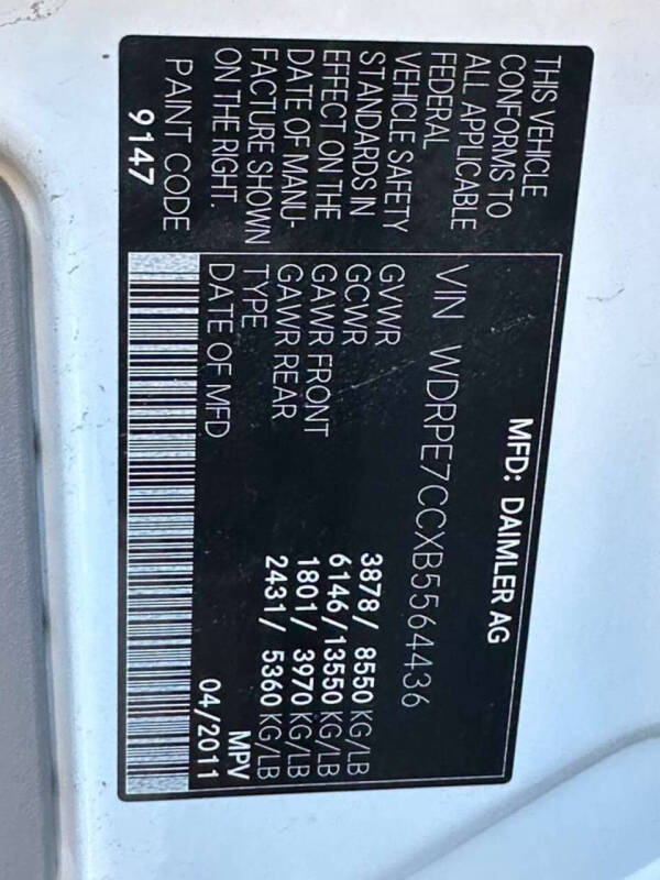 2011 Freightliner Sprinter 2500