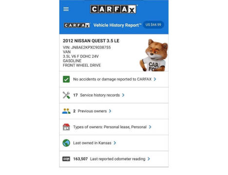 2012 Nissan Quest 3.5 LE