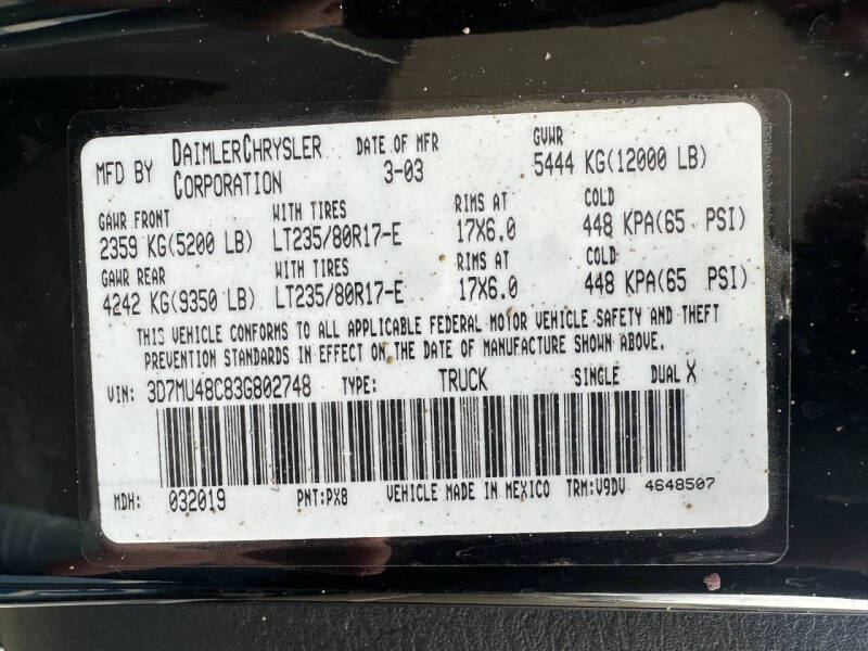 2003 Dodge Ram 3500 SLT