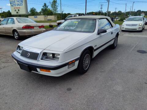 1988 Chrysler Le Baron for sale at RIDE NOW AUTO SALES INC in Medina OH