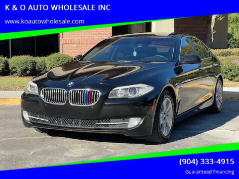 2013 BMW 5 Series for sale at K & O AUTO WHOLESALE INC in Jacksonville FL