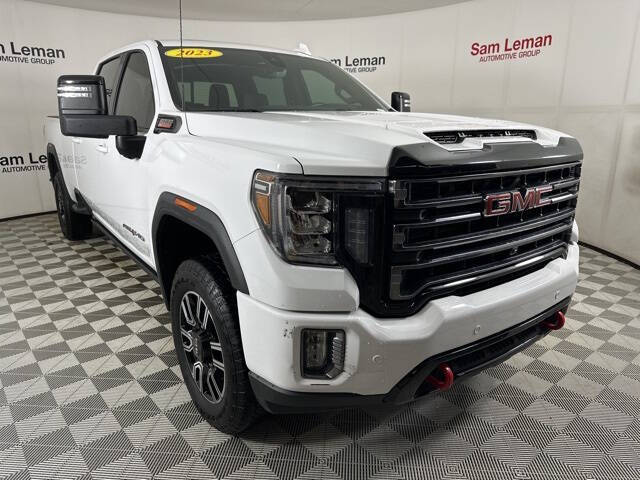 Used 2023 GMC Sierra 2500HD AT4 with VIN 1GT49PEY4PF216407 for sale in Bloomington, IL