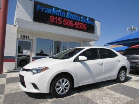 2014 Toyota Corolla for sale at Franklin Auto Sales in El Paso TX