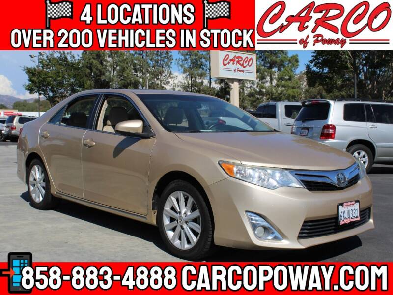 2012 Toyota Camry for sale at CARCO SALES & FINANCE - CARCO OF POWAY in Poway CA