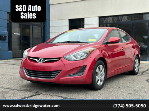 2016 Hyundai Elantra for sale at S&D Auto Sales in West Bridgewater MA