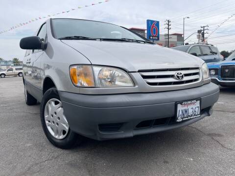 2001 Toyota Sienna for sale at ARNO Cars Inc in North Hills CA