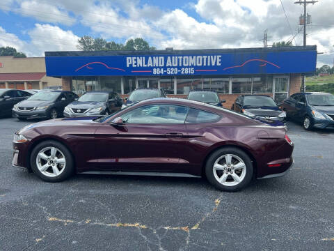 2018 Ford Mustang for sale at Penland Automotive Group in Laurens SC