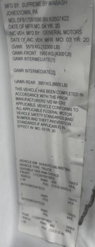 2020 Chevrolet Express 3500