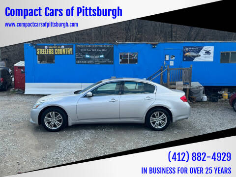 2011 Infiniti G37 Sedan for sale at Compact Cars of Pittsburgh in Pittsburgh PA