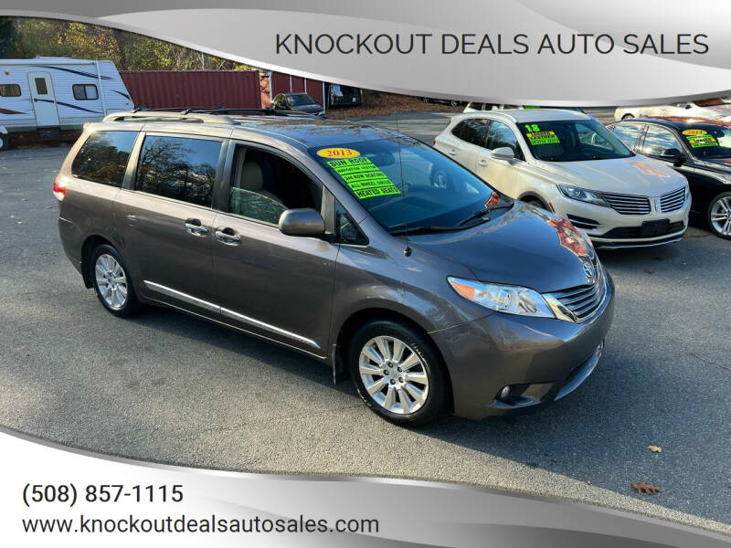 2013 Toyota Sienna for sale at Knockout Deals Auto Sales in West Bridgewater MA
