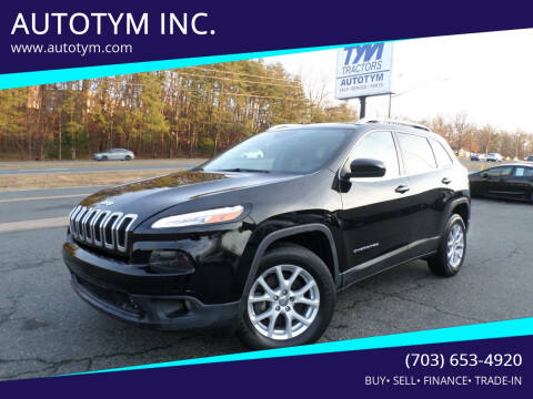 2017 Jeep Cherokee for sale at AUTOTYM INC. in Fredericksburg VA