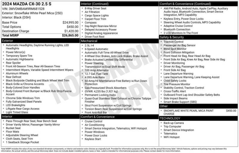 2024 Mazda CX-30 2.5 S