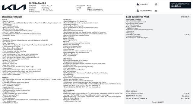 2020 Kia Soul LX