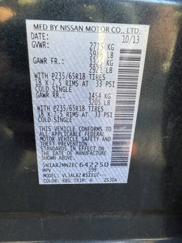 2014 Nissan Pathfinder SV