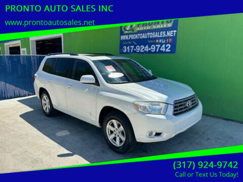2010 Toyota Highlander for sale at PRONTO AUTO SALES INC in Indianapolis IN