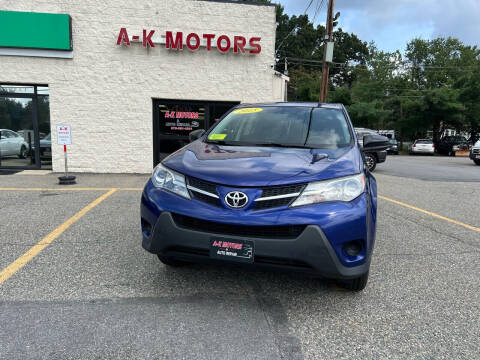 2015 Toyota RAV4 for sale at A-K Motors and Repair in Tewksbury MA