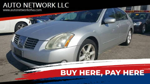2006 Nissan Maxima for sale at AUTO NETWORK LLC in Petersburg VA