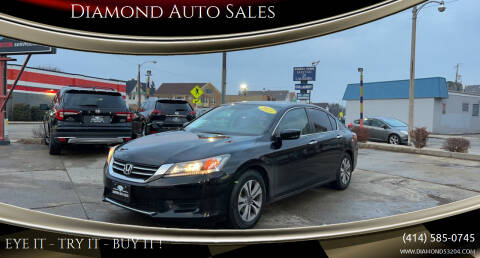 2013 Honda Accord for sale at DIAMOND AUTO SALES LLC in Milwaukee WI