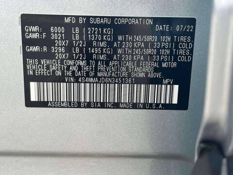 2022 Subaru Ascent Onyx Edition