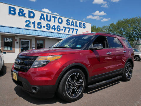 2013 Ford Explorer for sale at B & D Auto Sales Inc. in Fairless Hills PA