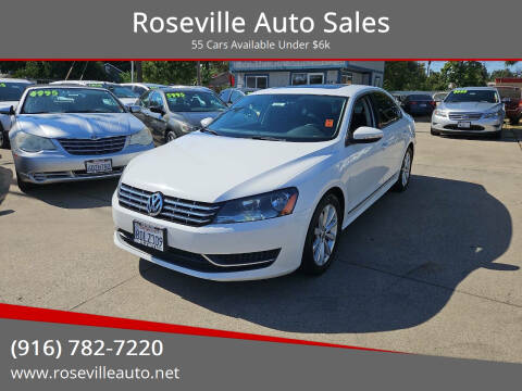 2012 Volkswagen Passat for sale at Roseville Auto Sales in Roseville CA