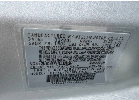 2020 Nissan Versa SR