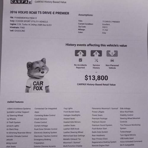 2016 Volvo XC60 T5 Drive-E Premier