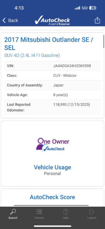 2017 Mitsubishi Outlander SE