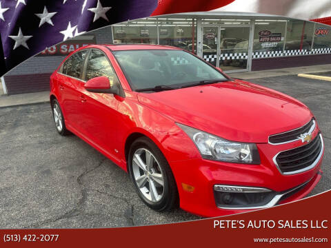 2015 Chevrolet Cruze for sale at PETE'S AUTO SALES LLC - Middletown in Middletown OH