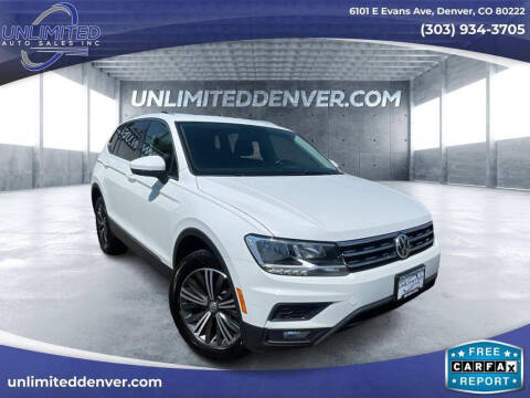 2019 Volkswagen Tiguan for sale at Unlimited Auto Sales in Denver CO