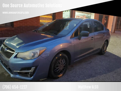 2016 Subaru Impreza for sale at One Source Automotive Solutions in Braselton GA