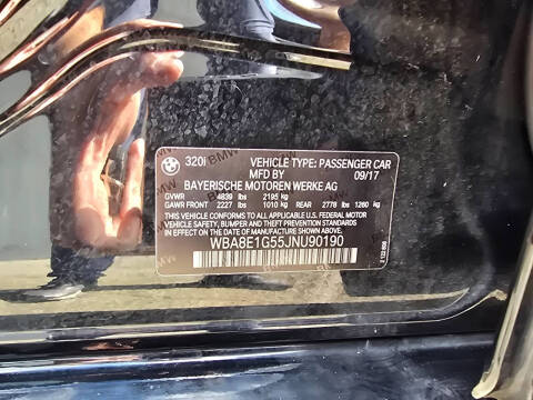 2018 BMW 3 Series 320i