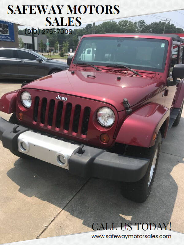 2012 Jeep Wrangler Unlimited for sale at Safeway Motors Sales in Laurinburg NC