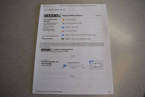 2012 Ford Escape Limited