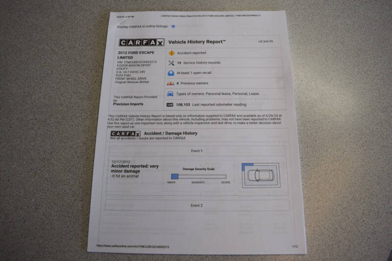 2012 Ford Escape Limited