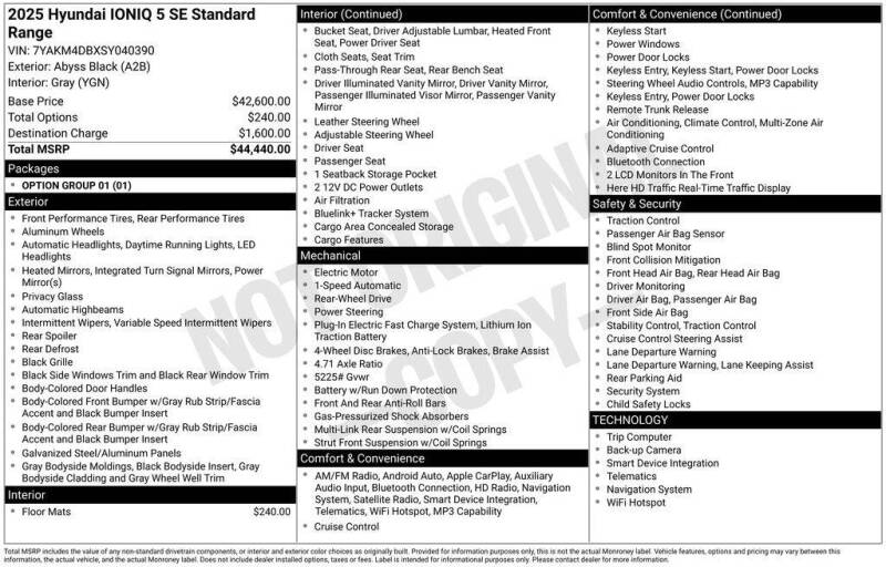 2025 Hyundai Ioniq 5 SE Standard Range