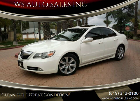 2009 Acura RL for sale at WS AUTO SALES INC in El Cajon CA