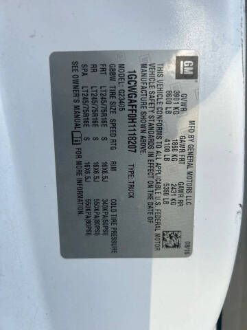 2017 Chevrolet Express 2500