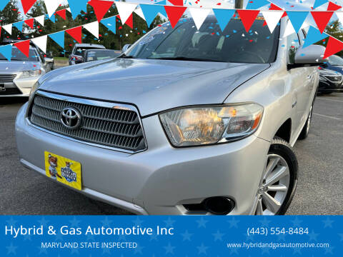 2008 Toyota Highlander Hybrid for sale at Hybrid & Gas Automotive Inc in Aberdeen MD