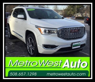 2017 GMC Acadia for sale at Metro West Auto in Bellingham MA