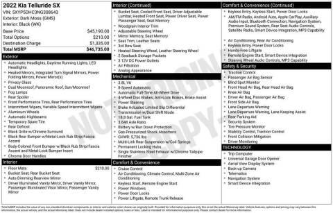 2022 Kia Telluride SX